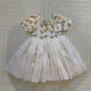 NWT Kate Quinn Short Sleeve Ballerina Tulle Baby Dress with Chick Print